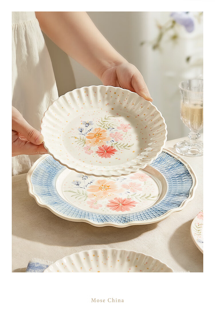 Ink Color High-Value 46-Piece Ceramic Bowl and Plate Set for Home, New Wedding Dinnerware, Housewarming Tableware 4