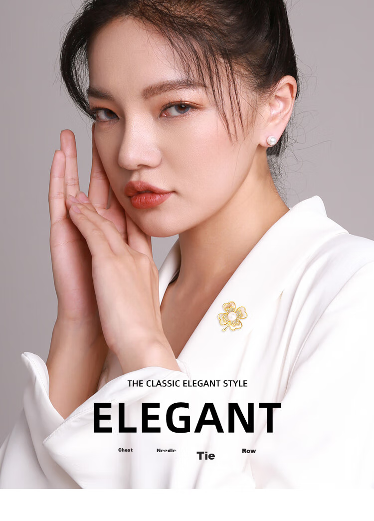 Qlady Peony Pearl Brooch, High-End Women's Luxury Anti-Exposure Scarf Pin, Mid-Autumn Festival Birthday Gift for Mom 1