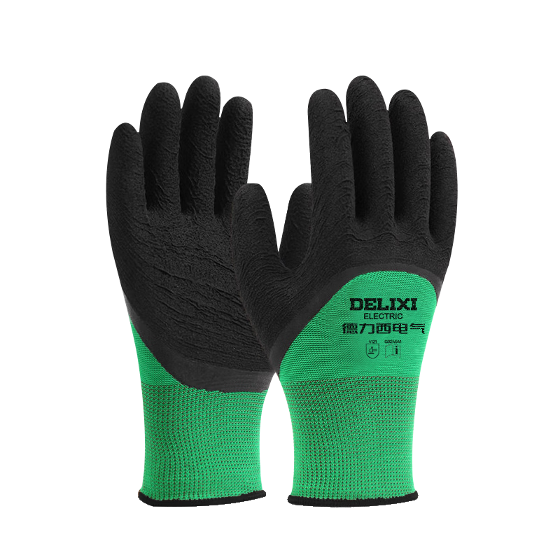 DELIXI ELECTRIC Latex Coated Work Gloves Garden Comfortable Breathable Anti-Slip Wear-Resistant Foam Gloves for Construction