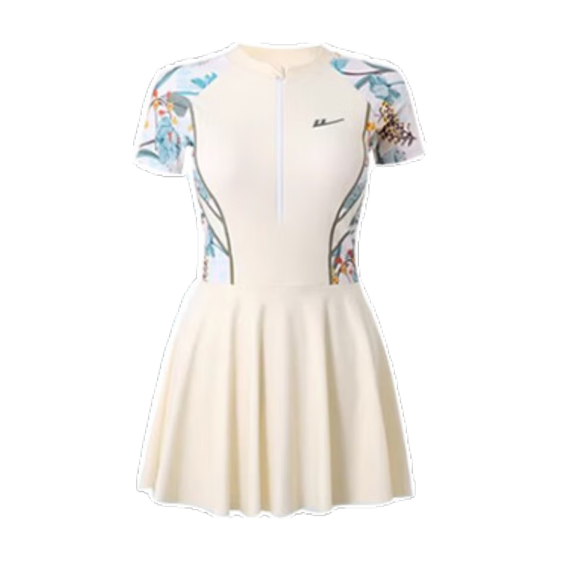Huili One-Piece Swimsuit for Women, Plus Size, Slimming, Conservative, Suitable for Hot Springs, Swimwear 15011H1L White L