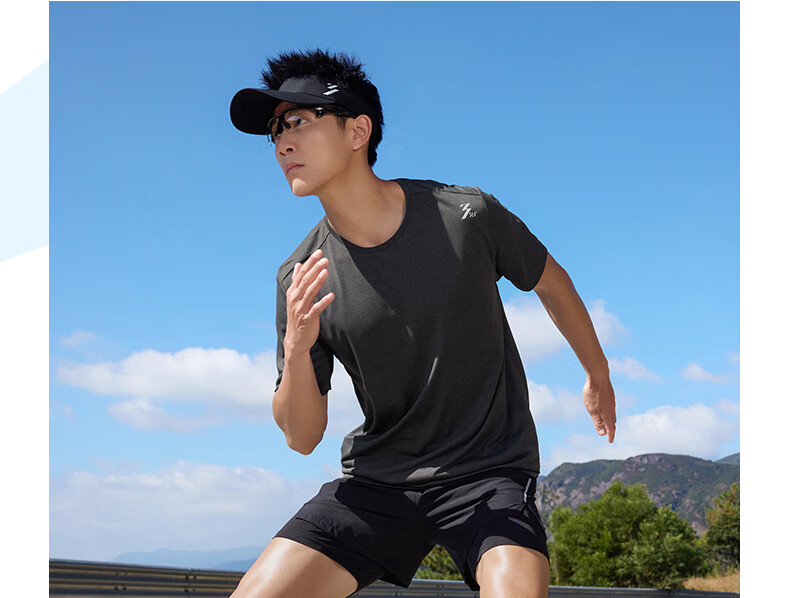 361° Men's T-Shirt Spring Summer New Sports Running Quick-Dry Loose Outdoor Reflective Short Sleeve Top 652622101-4 11