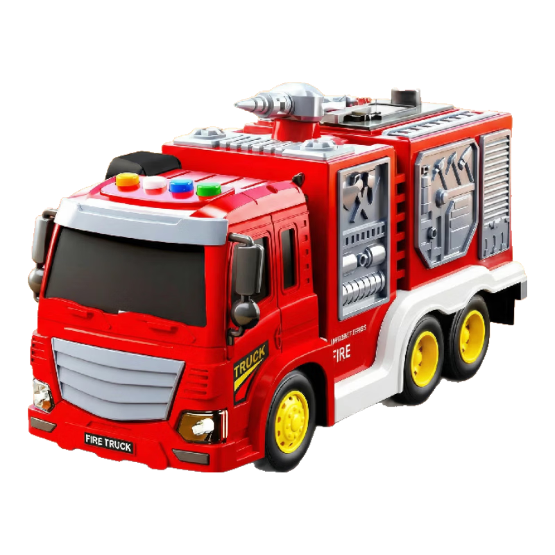 Honey Joy Fire Truck Toy 1-3-6 Years Old Children's Ladder Car Model Water Spray Large Boys Gift