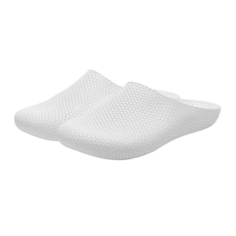 JD Jingzao 3D Printed Slippers Summer Non-Slip Breathable Soft Elastic Sports Sandals Size 40 Nano White