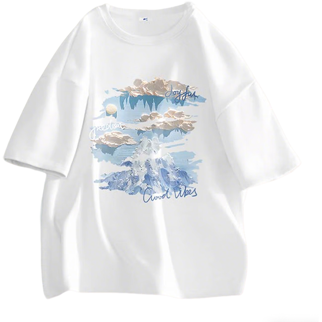 Warrior Pure Cotton Short-Sleeve T-Shirt for Men And Women, Summer Trendy Heavyweight Tee, Loose-Fitting Sports Top for Couples, Glacier Blue, 3XL