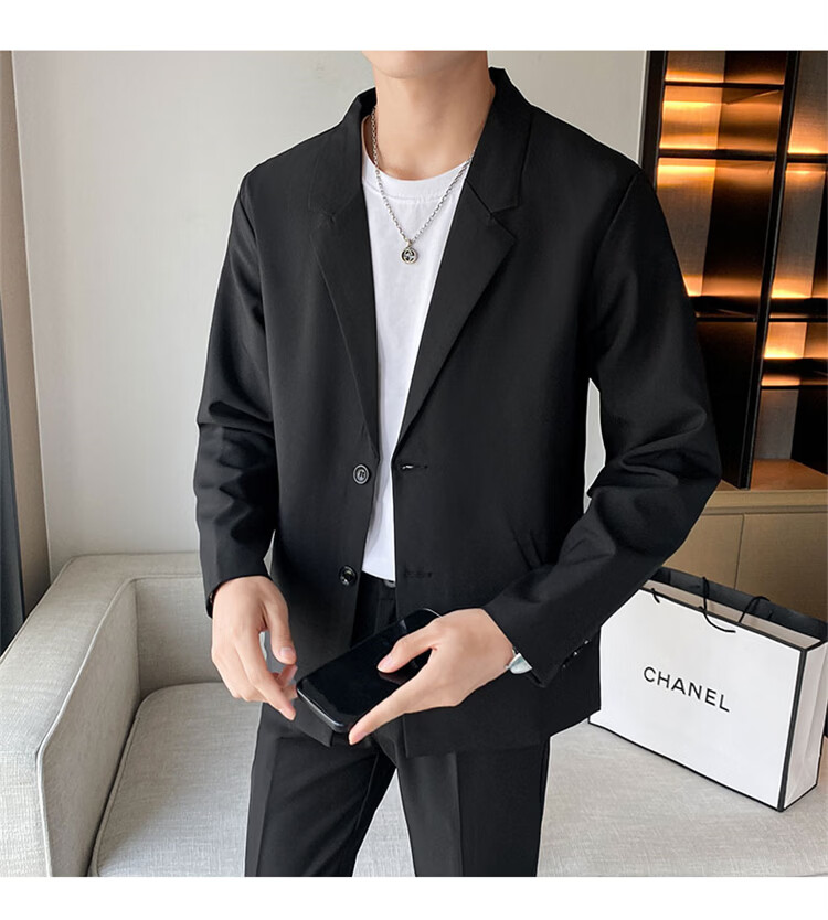TUCANO Men's Casual Slim Fit Blazer Suit Jacket Korean Style Trendy Formal Groom Best Man Wedding Banquet 12