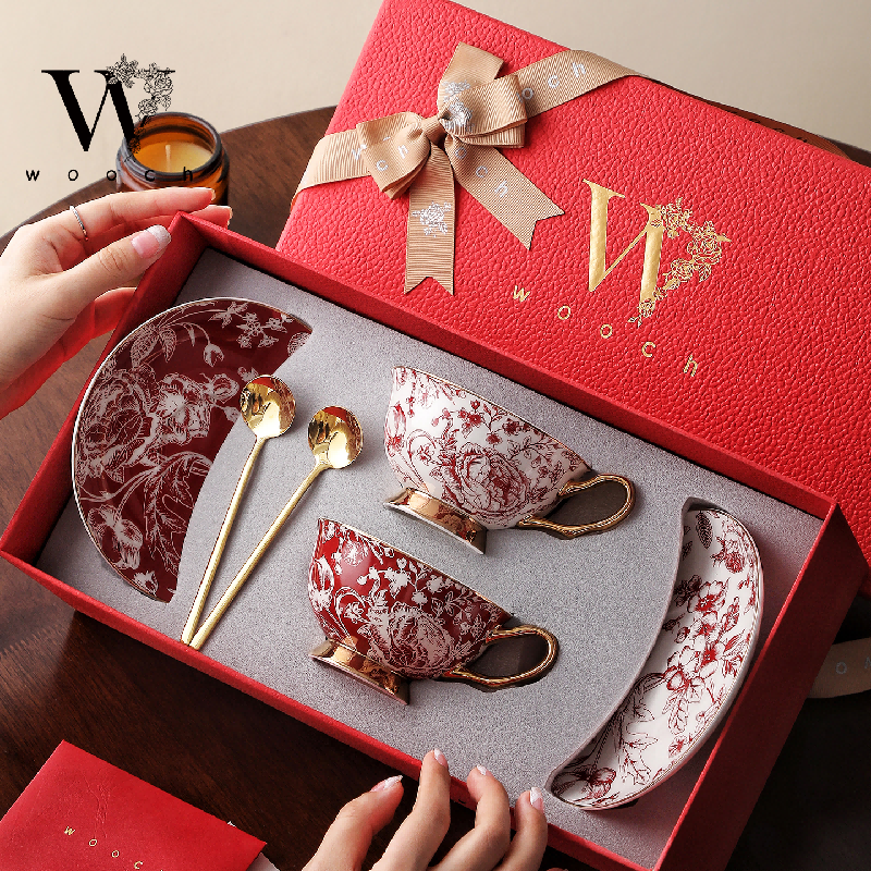 WOOCH Newlywed Gift Coffee Mug Set High-End Gift Box Ceramic Cups Housewarming Present New Home Souvenir