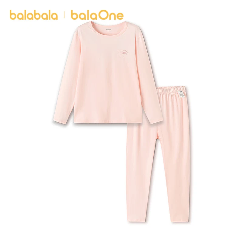 Balabala Kids Children's Underwear Set 2026 Spring New Girls' Autumn Cotton Long Johns Baby Sleepwear Soft Skin-Friendly