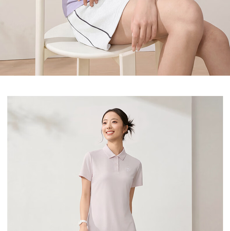 361° Women's Short Sleeve T-Shirt Spring Summer Quick-Dry Polo Shirt Sports Running Training Top 662624112H-1 16