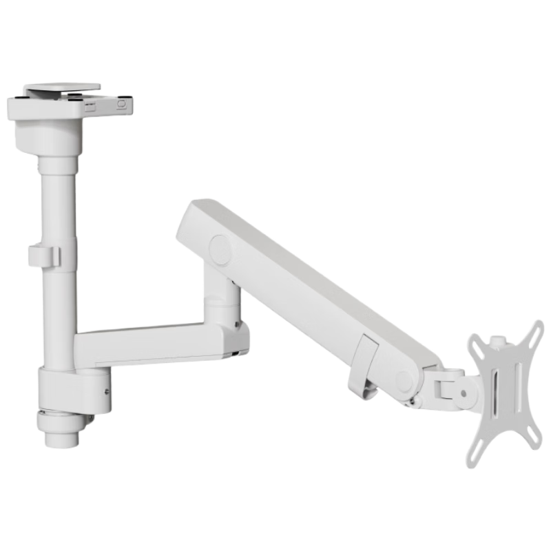 Brateck Beihu Monitor Stand, Inverted Mechanical Arm, Computer Stand Desktop Clamp Base, Inverted Screen Lifting Arm E500pd White 17-40 Inch, Dormitory Suspended Bracket