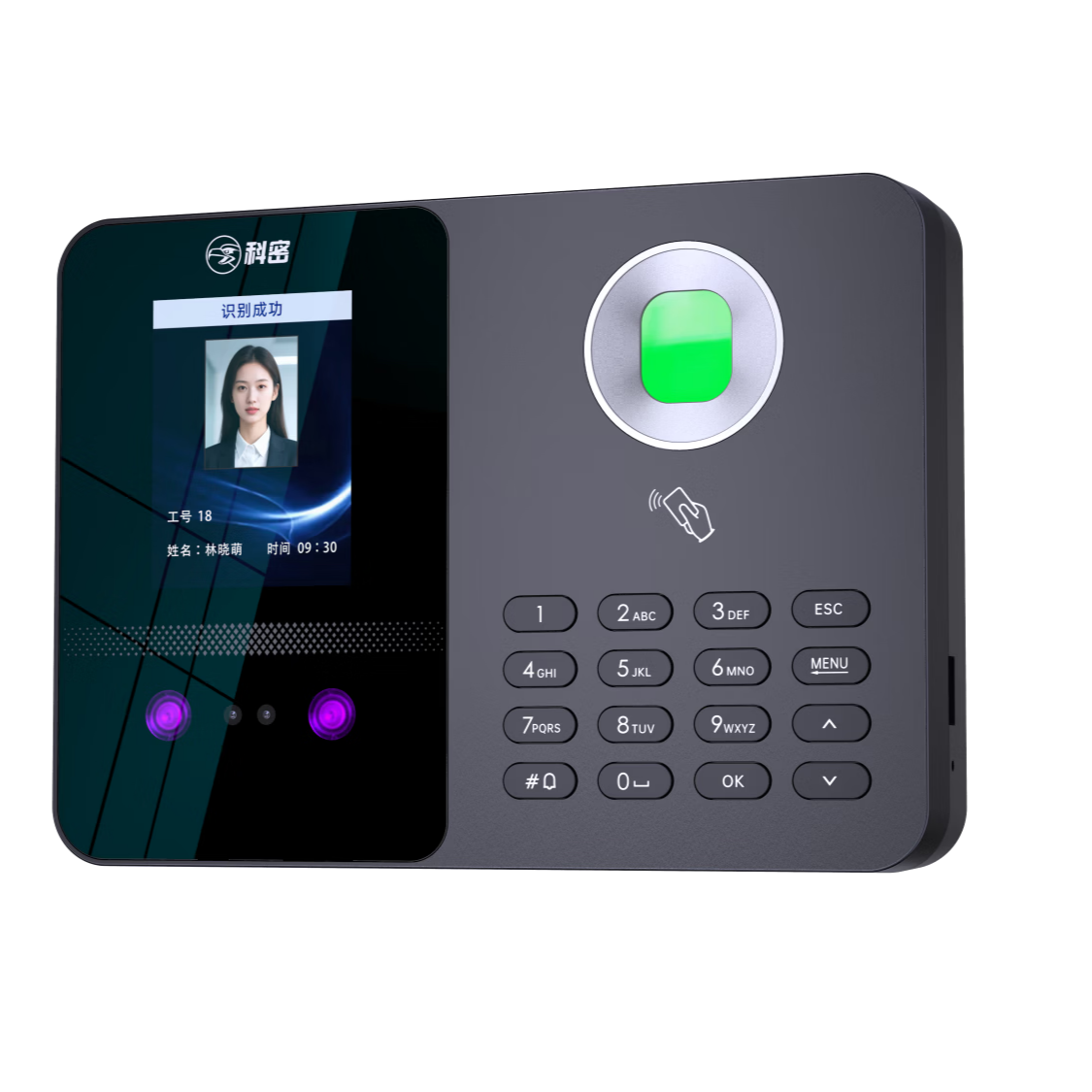 Comet FC03W Facial Recognition Access Control All-in-One Machine with Fingerprint, Palm Vein, Card Recognition, Attendance Clock-in, Mini Program Management, Visitor Door Opening