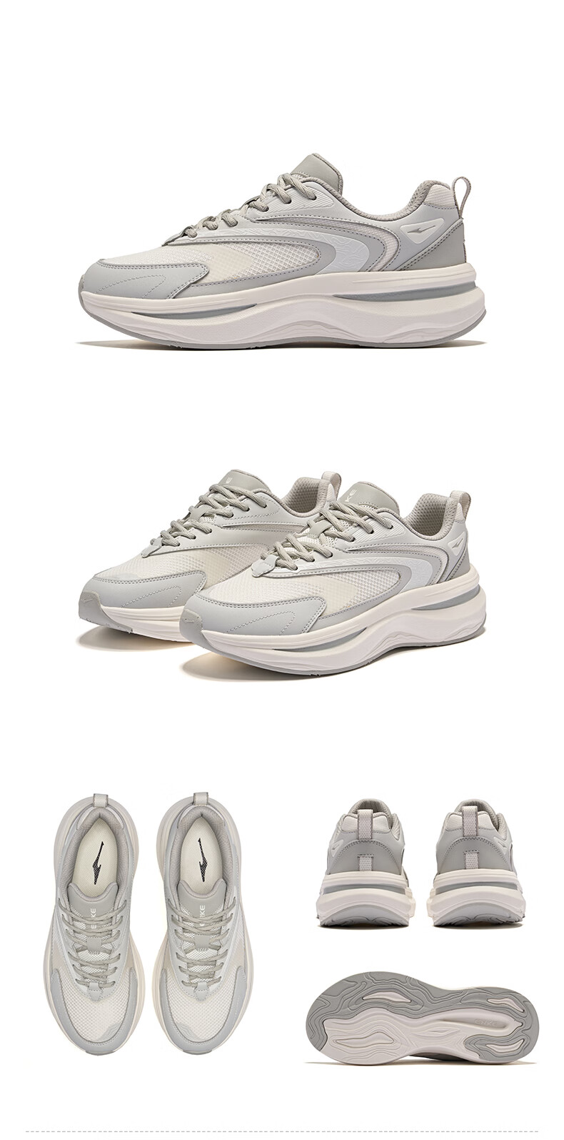 ERKE 2026 New Comfortable Thick-Soled Dad Sneakers Soft Elastic Versatile Casual Shoes Wei Yang 3 33