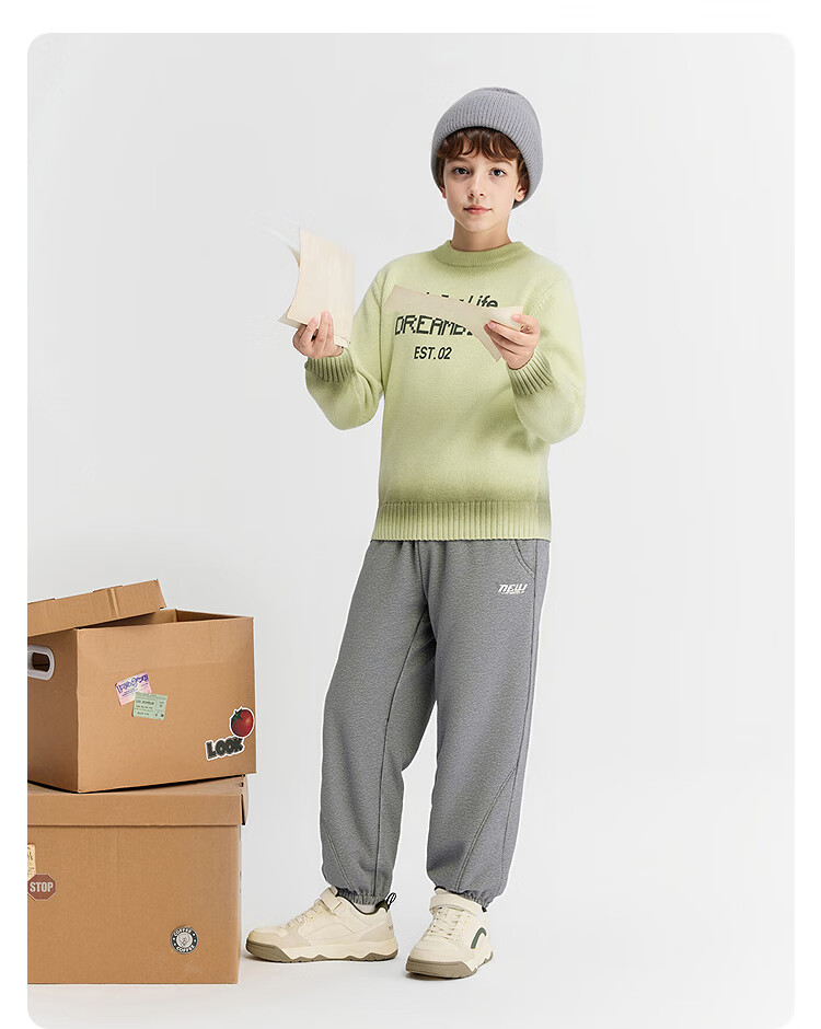 Balabala Kids Pants Boys Girls Long Pants 2026 New Spring Parent-Child Street Outdoor Sports Casual Pants 13