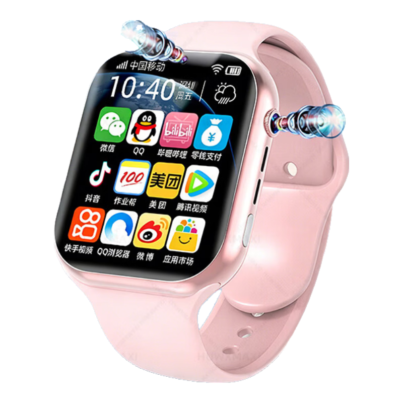 HUWXMAXI Smart Kids Phone Watch 5G Full Network 6-18 Years Waterproof GPS Positioning SIM Card Slot for Elementary to High School Students