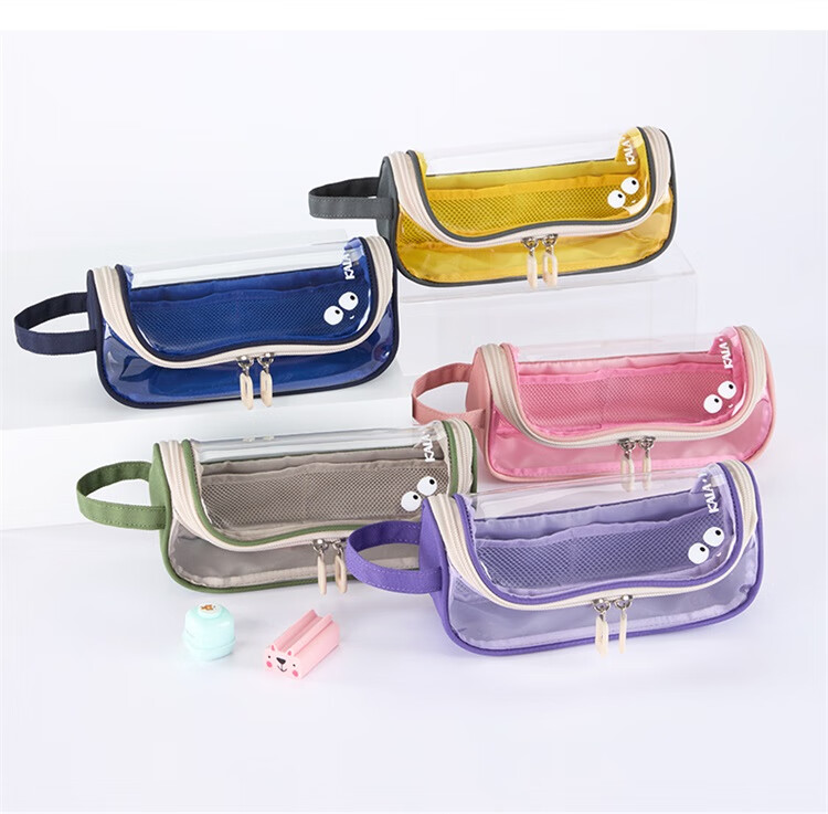KALA·Y Elementary School Pencil Case Large Capacity Cute Transparent Pencil Box for Boys and Girls Simple Gift Box 6
