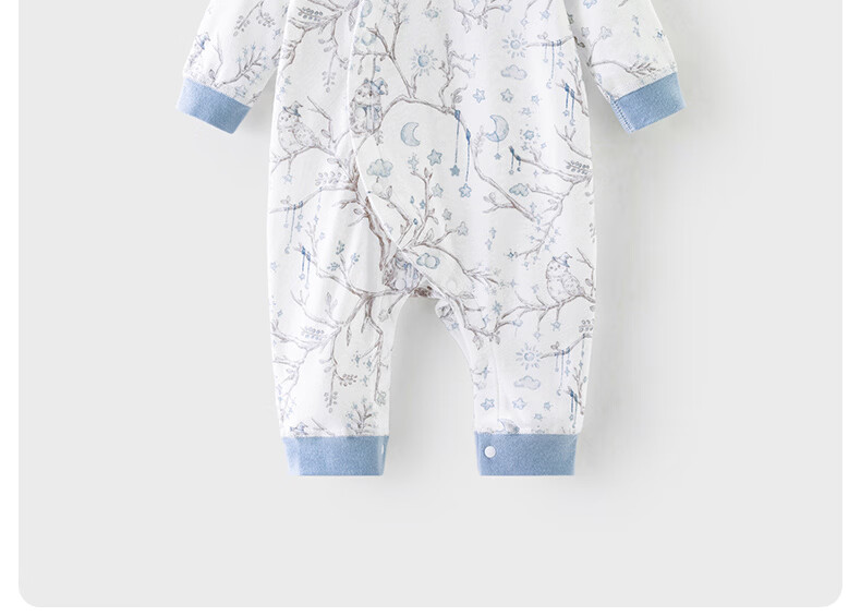 Happy Little Bear Baby Pure Cotton Romper Newborn Spring and Autumn Antibacterial Bodysuit Infant Seamless Jumpsuit Crawling Suit 2