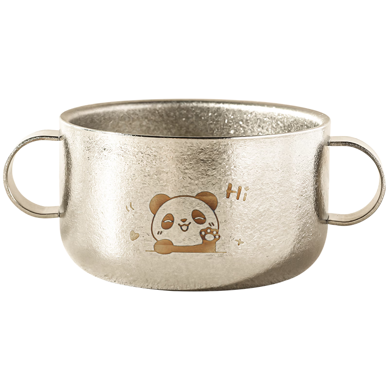 CORN Corn Double-Handle Bowl Children's Pure Titanium Baby Supplementary Food Large Capacity Self-Feeding Cartoon Tableware with Lid Lunch Box