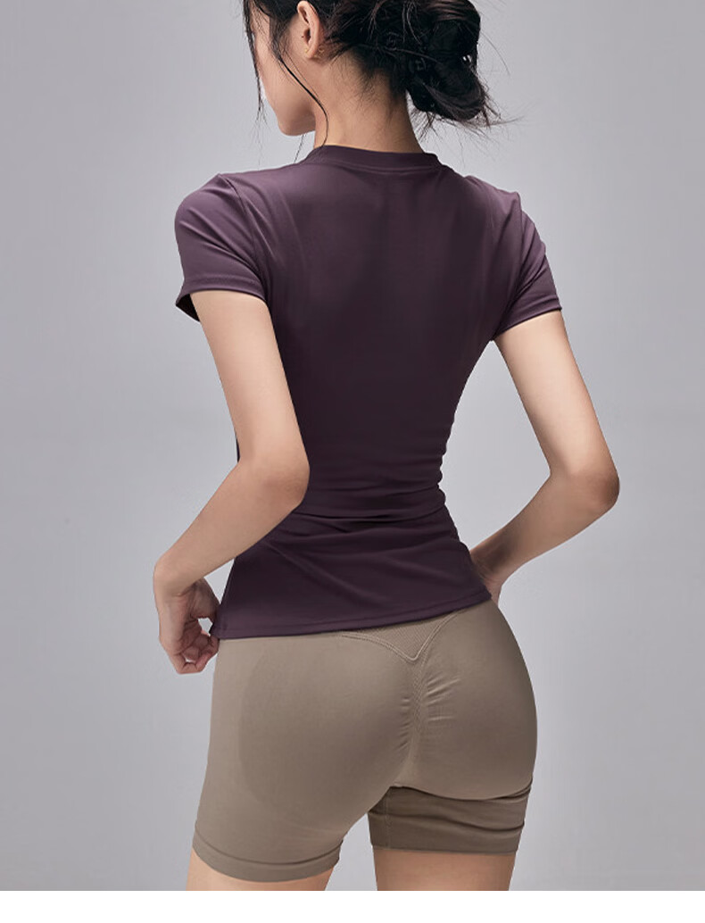 Free Style Women's Summer Quick-Dry Sports Short Sleeve Yoga Top Outdoor Running Fitness T-Shirt Pilates Training Wear 16