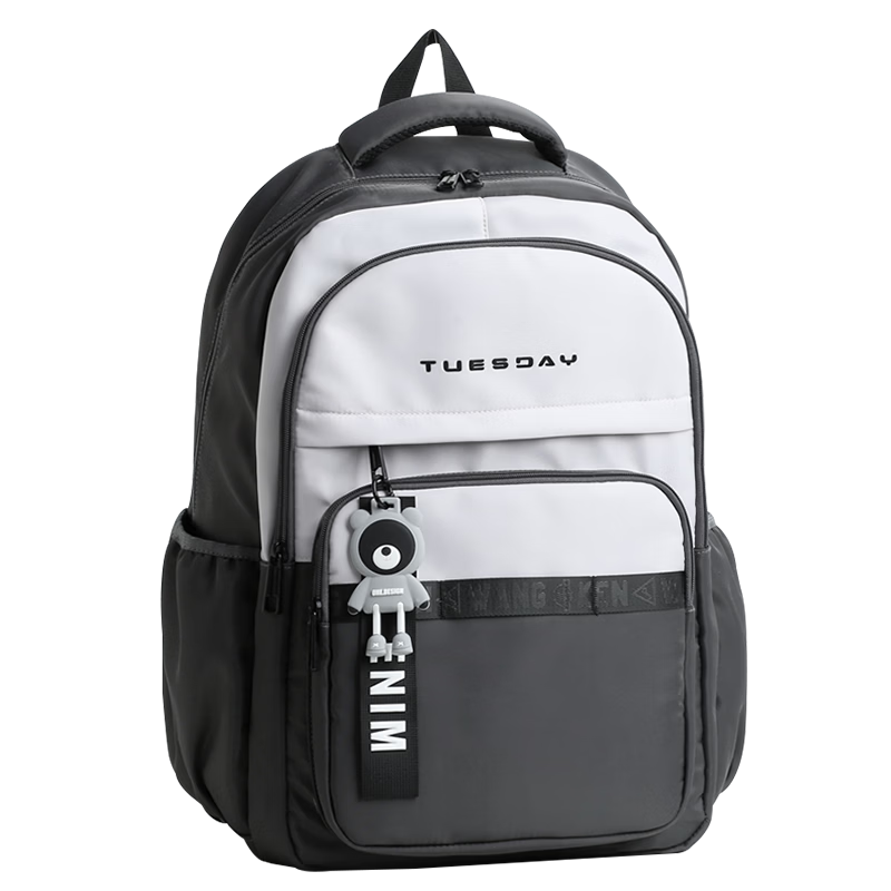 COW Fashion Men's Backpack Large Capacity School Bag for High School and College Students Travel Casual Laptop Bag Gray
