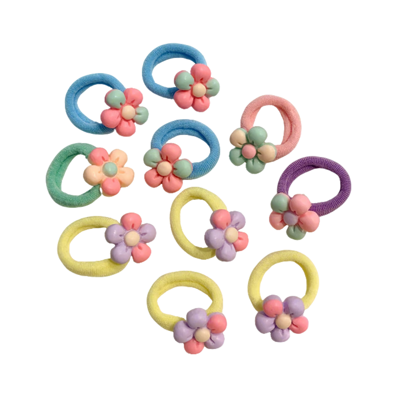 Kousu Kids Hair Tie Elastic Hair Band Soft Non-Damaging Hair Accessories for Girls and Babies