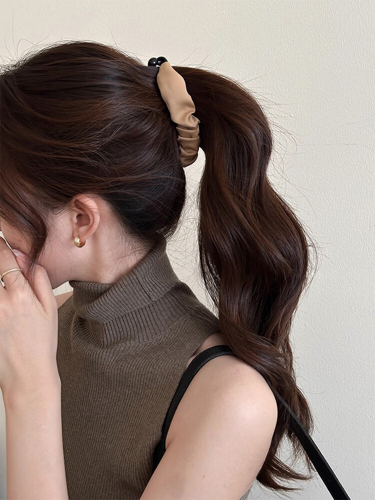 Xiangwan Fabric Non-Slip Medium Vertical Hair Clip Hairpin Full Hair Tie High Ponytail Banana Clip for Women New Year Gift 4