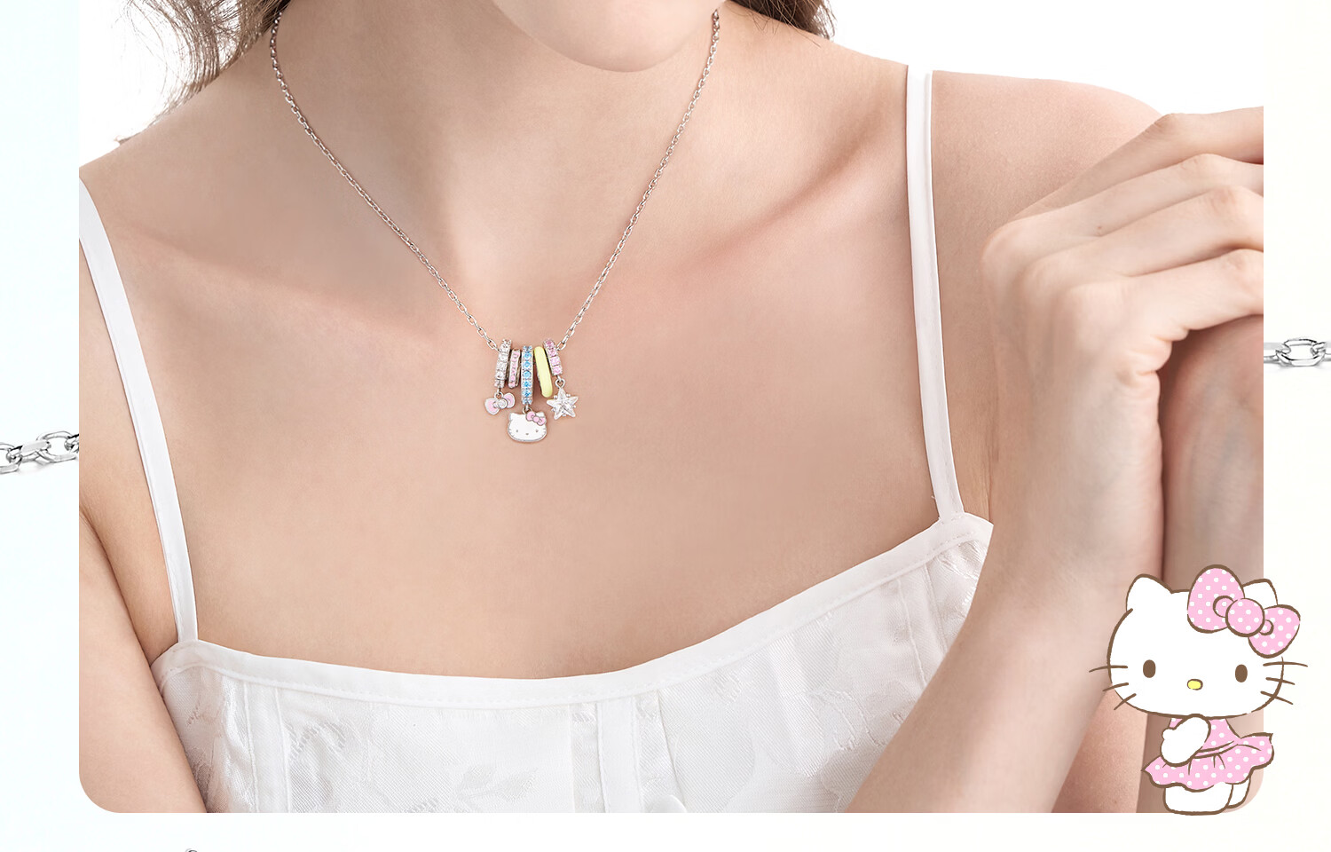 ChaoSeHui Hello Kitty Dopamine Necklace Women's Pendant Birthday Gift Luxury Girlfriend Necklace 3230 14