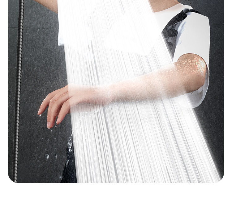 Jiayun [New German Style] Adjustable Rotatable Pressurized Shower Head with Switch High-Pressure Water Flow 5