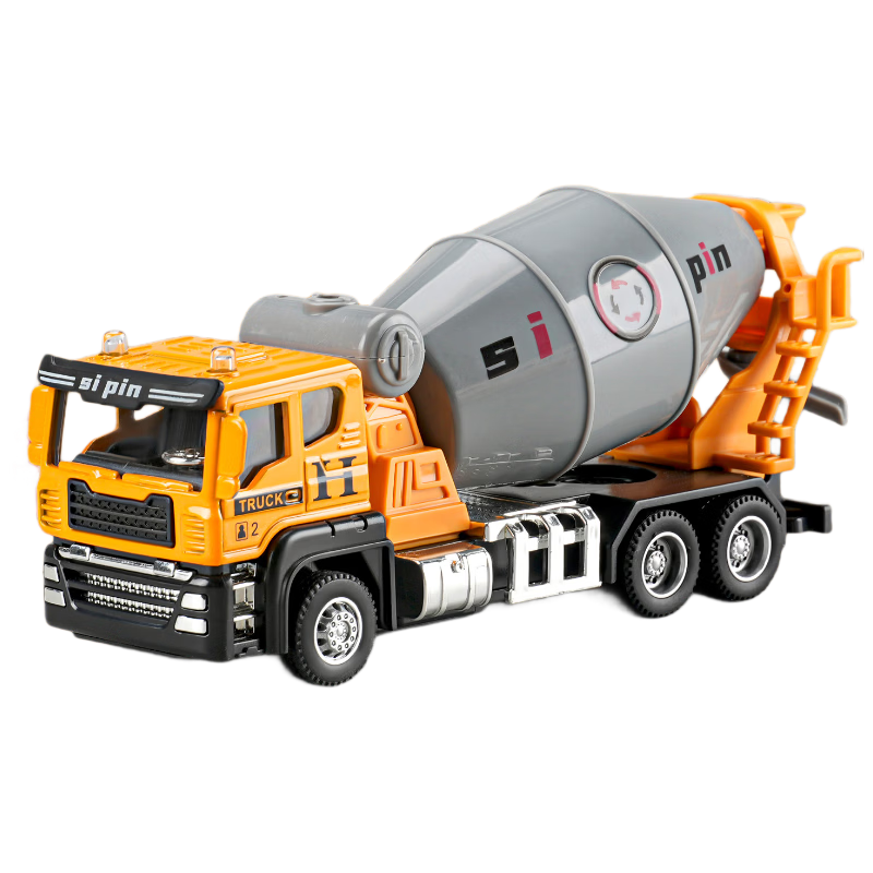 Lankupa Alloy Mixer Truck Toy for Kids Ages 3-6, Engineering Concrete Vehicle Inertia Model, Boys Birthday Gift