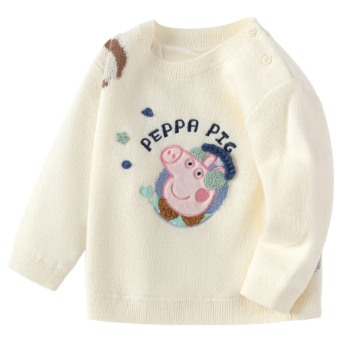 Balabala Baby Girls Winter Knitted Sweater Peppa Pig IP 200424103005