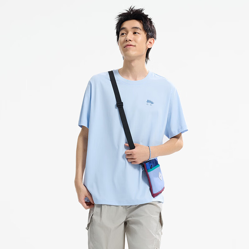 361° Unisex T-Shirt Spring Summer New Pure Cotton Sports Outdoor Loose Fit Crew Neck Short Sleeve Top 632623102-6