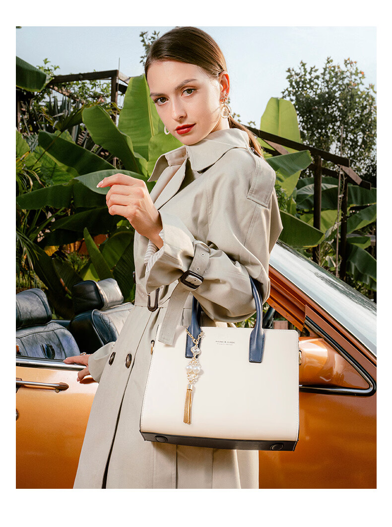 TUCANO Women's Handbag, 2026 New Cowhide Leather Tote Bag, Light Luxury Kelly Bag, Ladies' Shoulder Crossbody Bag, Birthday 520 Gift 12