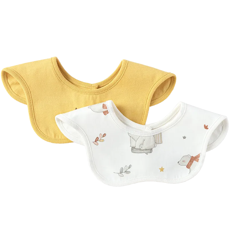 Balabala BalaOne Baby Drool Bib Burp Cloth Newborn Feeding Bib Two-Piece Set Cute 208425180202