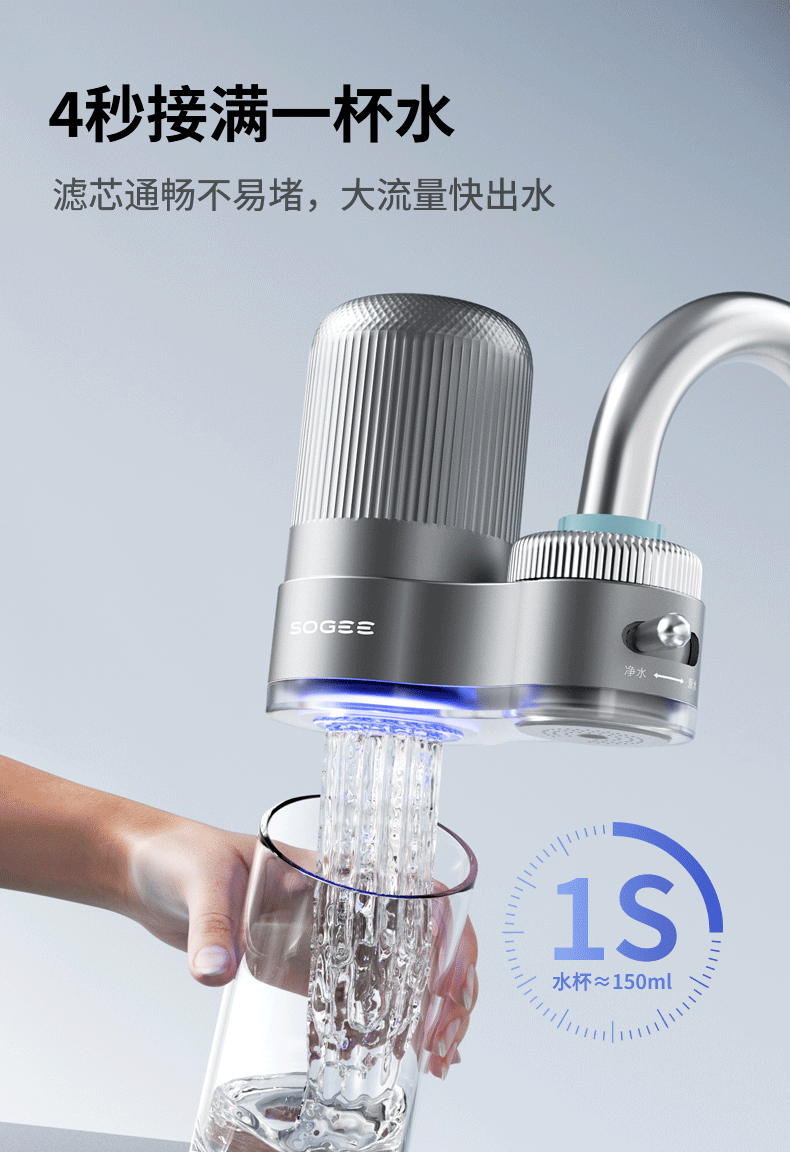 XiaoZhi Faucet Water Purifier Scale and Chlorine Removal Household Pre-Filter Kitchen Tap Water 1 Unit 3 Cartridges LJ203 12