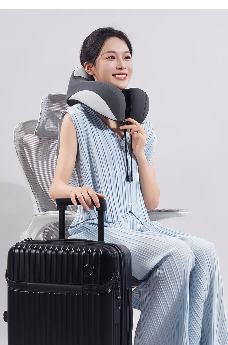 900 U-Shaped Car Neck Pillow Travel Portable Memory Foam Neck Support Headrest for Airplane High-Speed Train 21