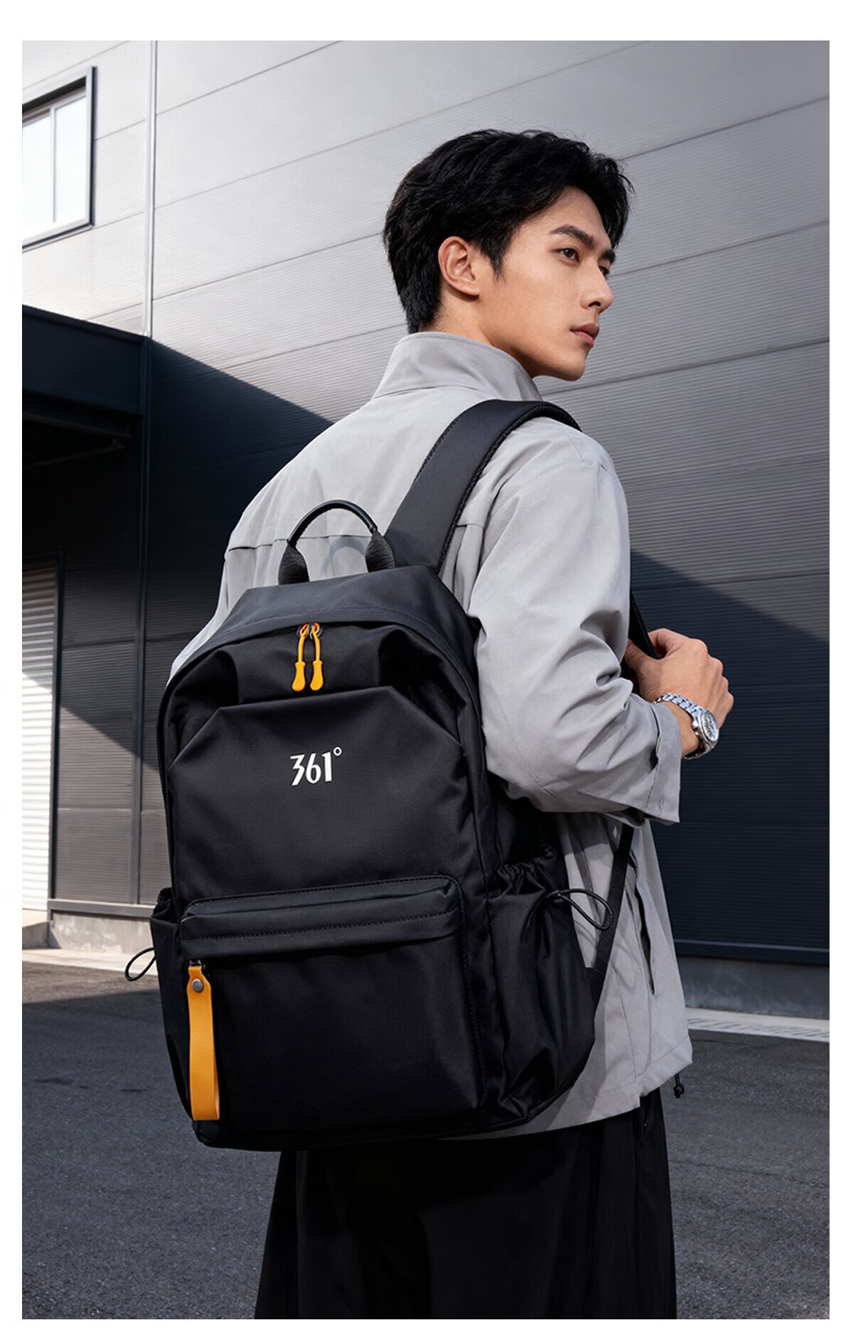 361° Men's Large Capacity Backpack Travel Bag College Student Commuter Laptop Bag Lightweight Waterproof Casual School Bag for Men 2