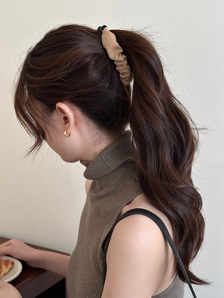 Xiangwan Fabric Non-Slip Medium Vertical Hair Clip Hairpin Full Hair Tie High Ponytail Banana Clip for Women New Year Gift 1