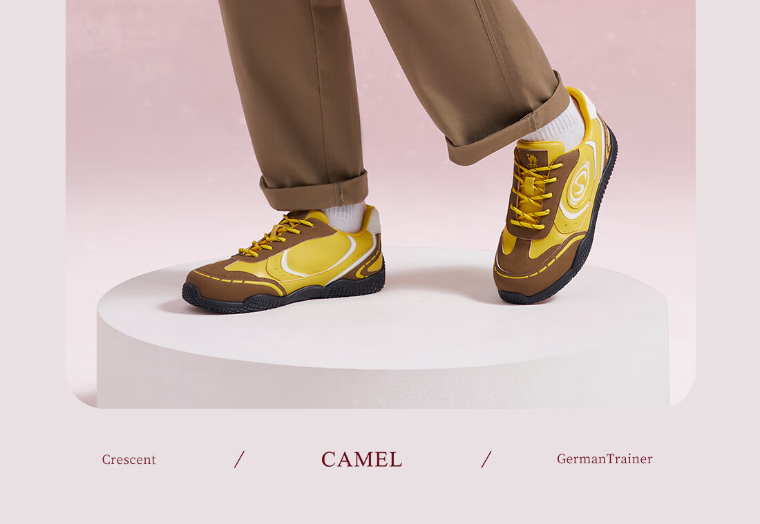 CAMEL Crescent 2.0 Women's Training Shoes Multi-color Patchwork Height-increasing Sports Casual Shoes L25S577059C Denim Blue 37 15