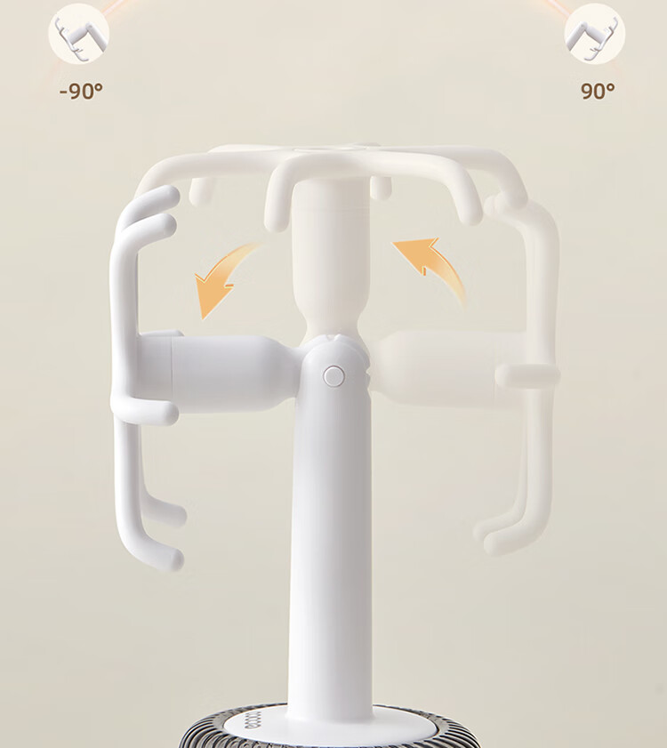 Ecoco Suction Cup Bathroom Hook Six-Claw Rotating No-Drill Wall-Mounted Bath Ball Hair Tie Storage Rack Adhesive Hook Kitchen Utensil Holder 4