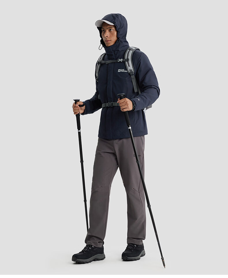JackWolfskin CRUSH'IN Fleece Liner 3-in-1 Jacket 5012776 Navy Blue 2XL 73