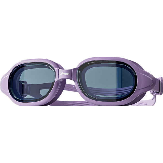 LI-NING Women's HD Waterproof Anti-Fog Large Frame Swimming Goggles 2424 Purple