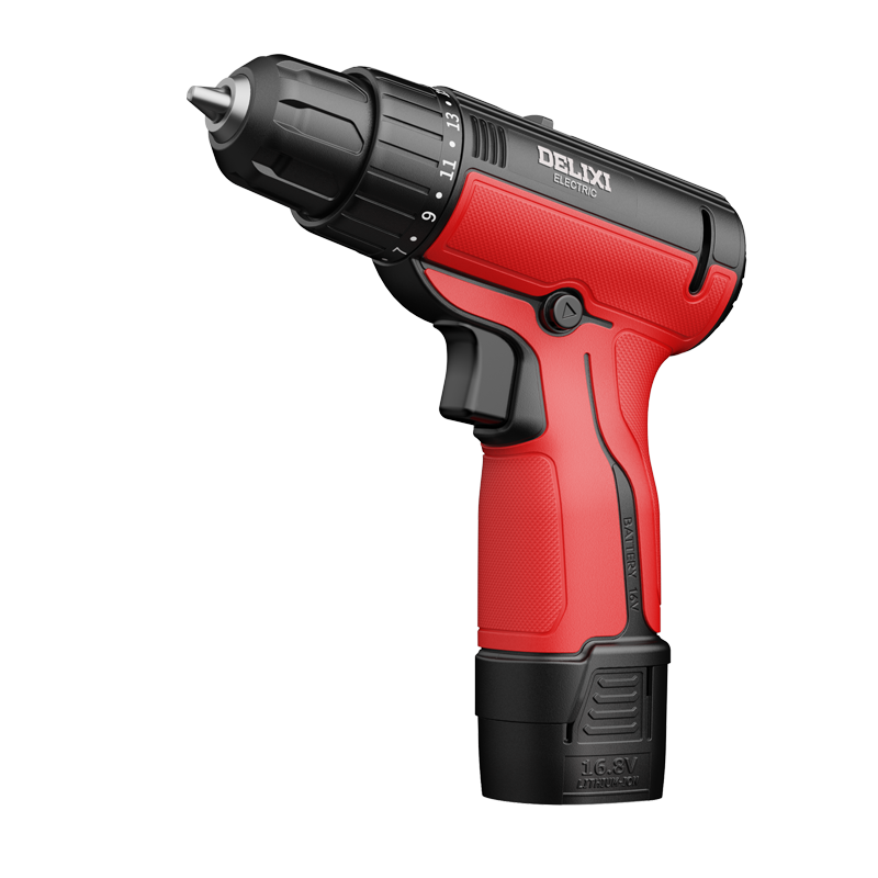 DELIXI ELECTRIC Cordless Electric Drill 16.8V Lithium Battery Dual-Speed Handheld Drill Multi-Function Electric Screwdriver with Two Batteries Deluxe Edition