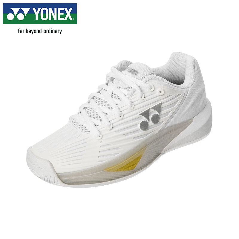 YONEX Women's Professional Tennis Shoes SHTE5LACEX White Size 37 Non-Slip Shock Absorption Power Cushion