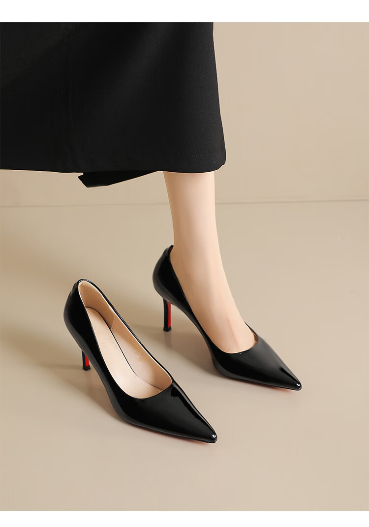 ZHR ZEZ High Heels Women 2026 New Red Sole Sexy Pointed Toe Stiletto Pumps Lightweight Girlfriend Gift Shoes for Qixi Festival 15