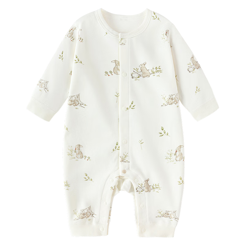 Babylove Baby Romper Spring and Autumn Cotton Newborn Unisex Long Sleeve Bodysuit Crawling Suit