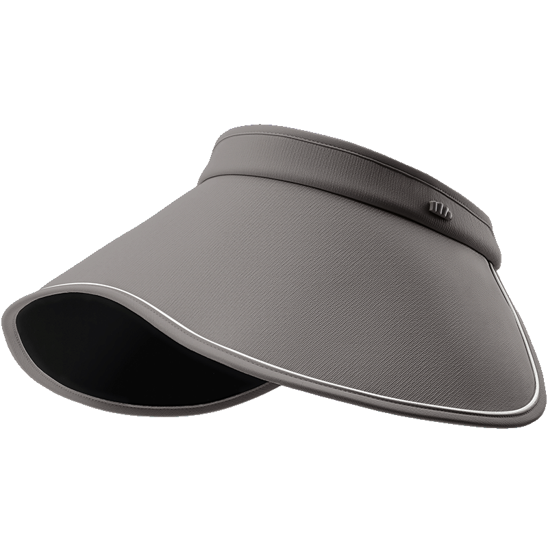 Beneunder Sun Hat for Women, UV Protection Cap, Black Gel Visor Hat, Portable Summer Roll-Up Storage Hat, Gray