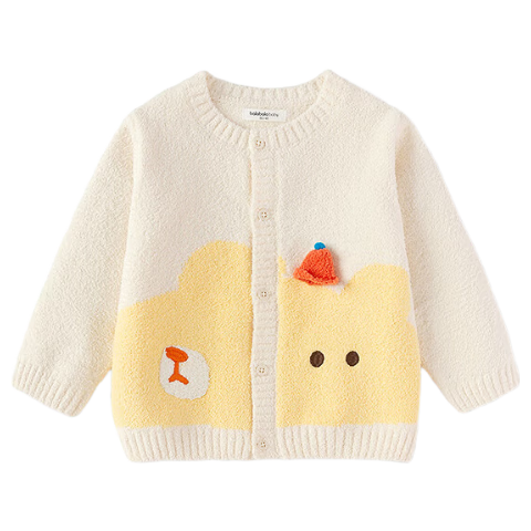 Balabala BalaOne Baby Sweater Children's Knit Cardigan 2025 Winter Cute Top 208425103202