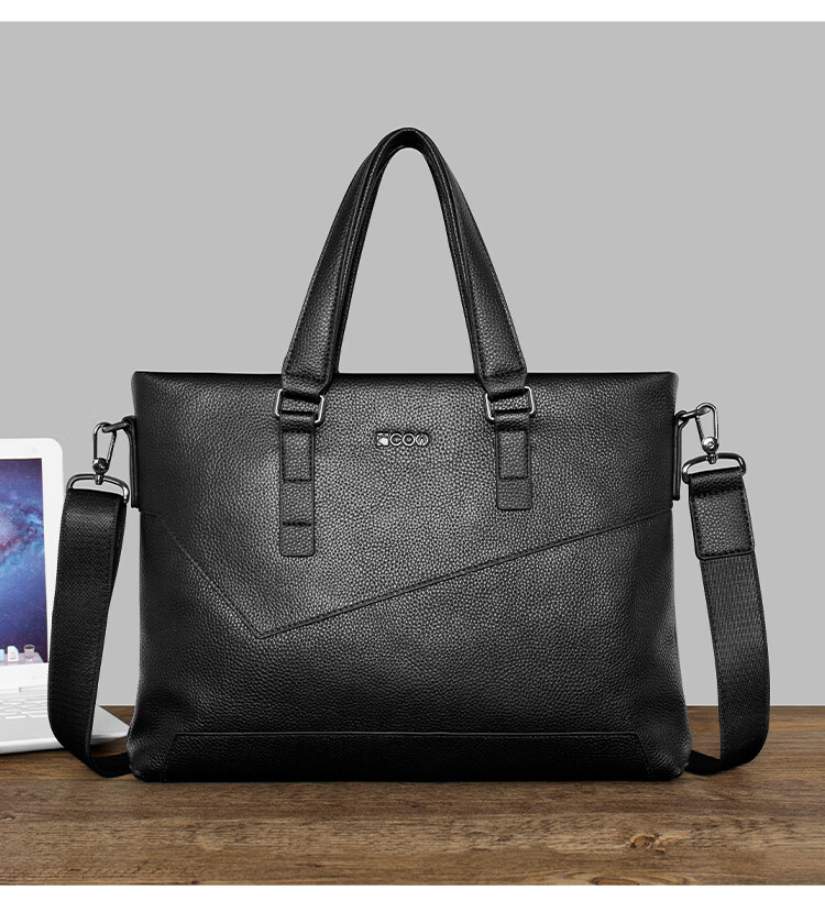 COW Men's Briefcase Genuine Leather Business Handbag First Layer Cowhide Crossbody Fashion Casual Office Bag 8610 Genuine Leather Model 14