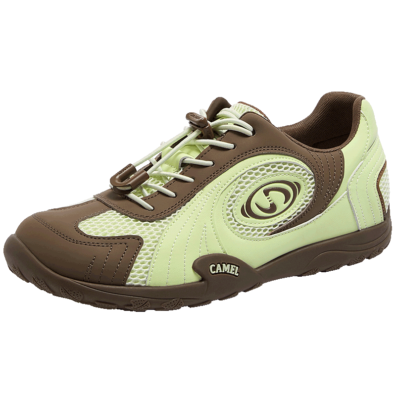 CAMEL Crescent 3rd Generation German Training Shoes Women's Thin Sole Sports Casual Shoes L26S255022 Brown/Green (All-Season) Size 40