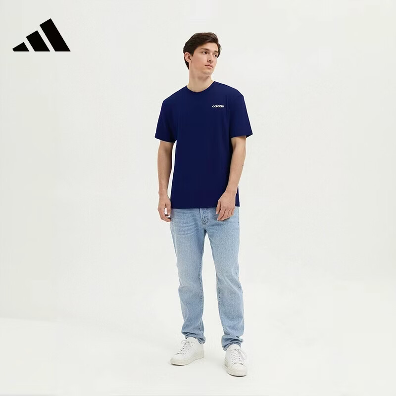 Adidas Unisex Casual Sports Printed Breathable Short Sleeve T-Shirt JL9655 3