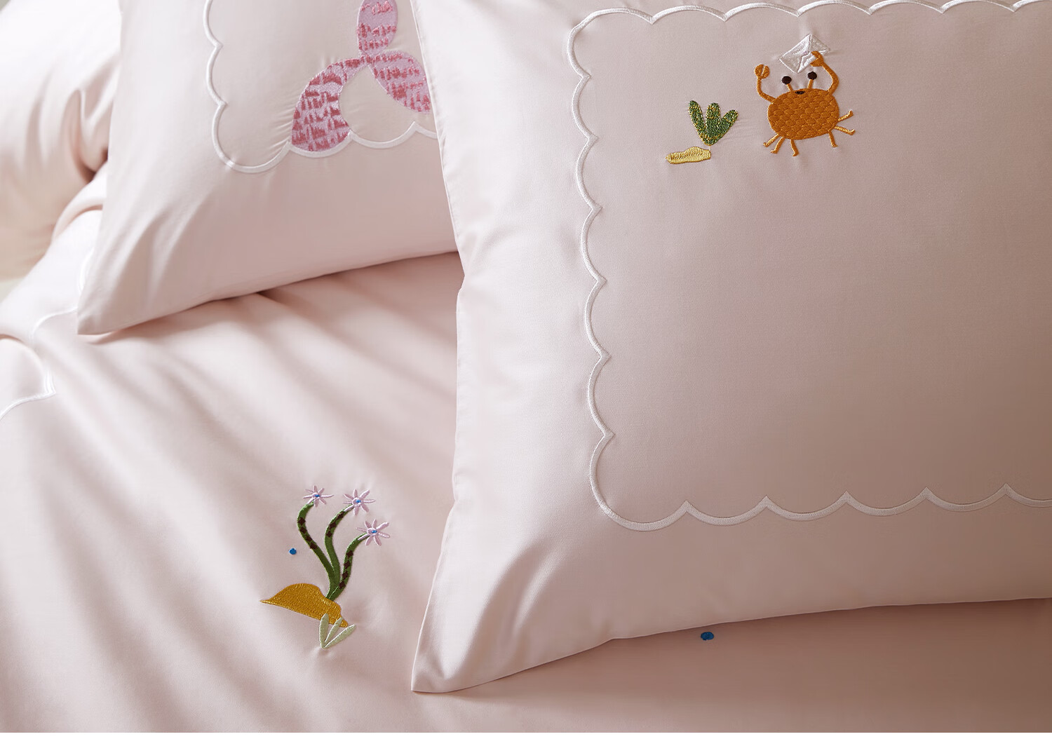 MIDO HOUSE Mingdu 60S Pro Cotton Four-Piece Bedding Set All-Season Sheet Fitted Sheet Duvet Cover - Starfall Christmas Island 1.8m Fitted Sheet Version 14
