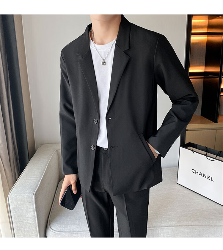 TUCANO Men's Casual Slim Fit Blazer Suit Jacket Korean Style Trendy Formal Groom Best Man Wedding Banquet 13
